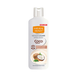 NATURAL HONEY Gel de baño o ducha hidratante, con aceite de coco NATURAL HONEY Sensorial care 600 ml.