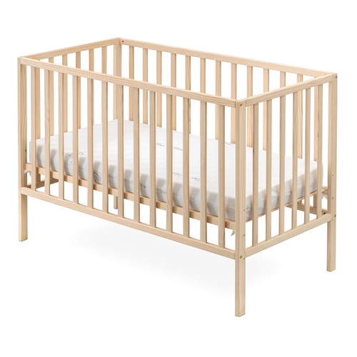 Cuna básica de madera de pino de 122x63x88,5cm INTERBABY.