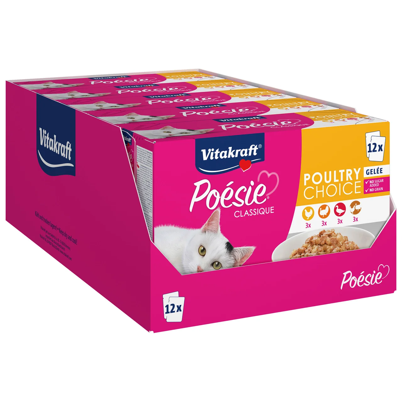 VITAKRAFT Pienso húmedo para gatos en bolsa a base de aves VITAKRAFT Poesie 12x85 gr.