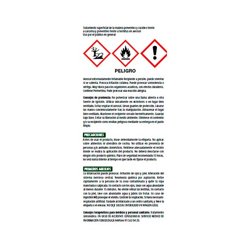 CARCOMIN Insecticida especial anticarcoma en aerosol 250 ml.