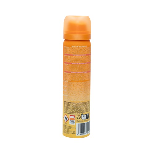 BABARIA Bruma facial refrescante de uso diario con FPS 50 (muy alto) 75 ml.