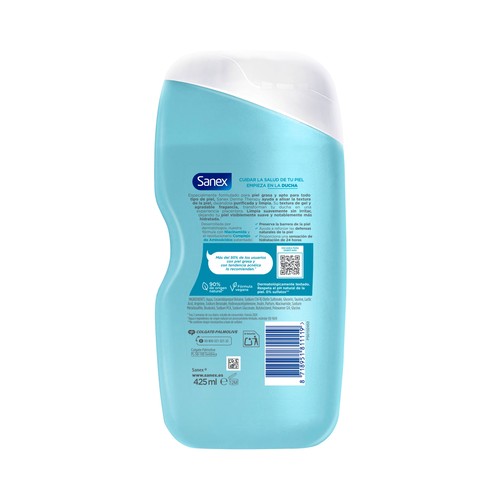 SANEX Derma Therapy Gel para baño o ducha con Niacinamida para pieles grasas 425ml.