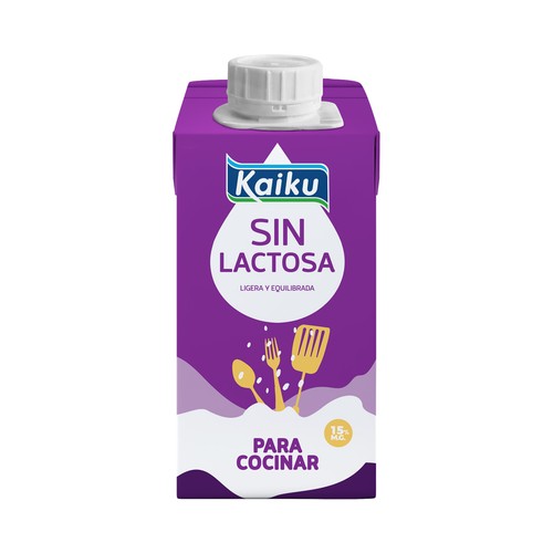Imagen de Nata líquida (15% matria grasa) para cocinar sin lactosa KAIKU Sin lactosa 200 ml.