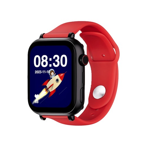 Smartwatch SAVEFAMILY SaveWatch Plus, Esfera Negra, Correa de Silicona Rojo".