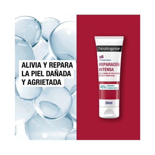 NEUTRÓGENA Crema CICA fórmula noruega de pies con acción hidratación intensa, para talones secos y agrietados 50 ml.