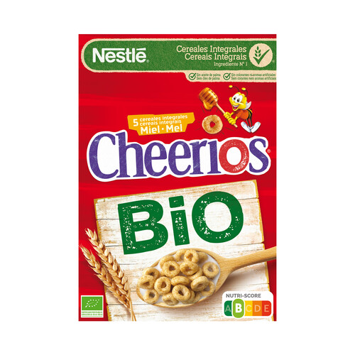 NESTLÉ Cereales integrales ecológicos NESTLÉ CHEERIOS BIO 330 g.