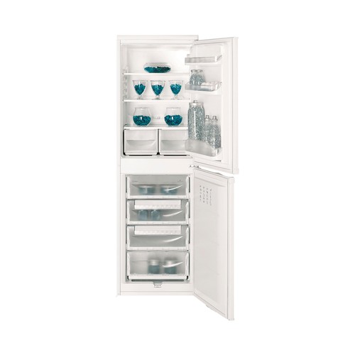 Frigorífico combi 174cm INDESIT CAA 55 1 CÍCLICO, clasificación energética: F, H: 174cm, A: 54,5cm, F: 58cm, capacidad total: 235L.