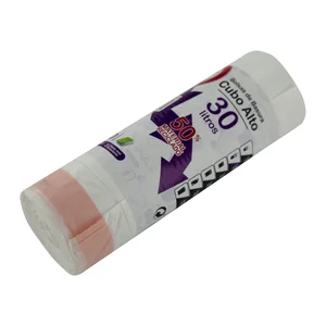PRODUCTO ALCAMPO Bolsas de basura blanca con autocierre capacidad 30 litros 50 x 75 cm 20 uds.
