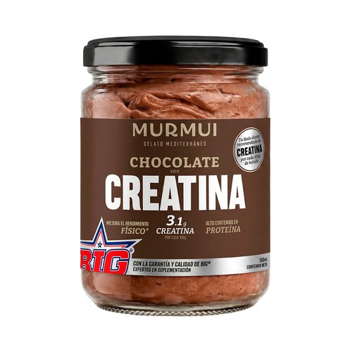 MURMUI Tarro de helado de chocolate con creatina - 550ml.
