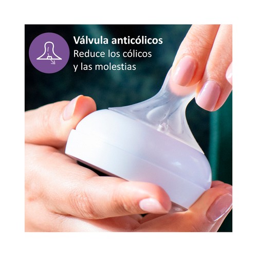AVENT Natural response teat de Philips Tetinas de flujo rápido (4) para bebés de más de 3 meses 2 uds.
