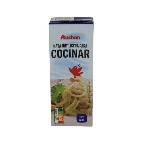 Nata líquida ligera para cocinar, PRODUCTO ALCAMPO 200 ml.