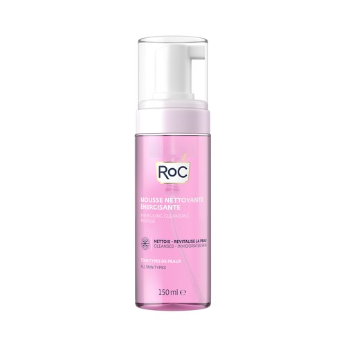 Limpiador facial energizante con textura mousse, para todo tipo de pieles ROC 150 ml.