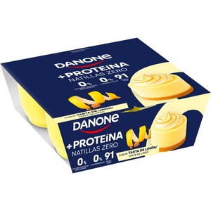 DANONE + Proteina Natillas zero con sabor a tarta de limón 4 x 120 g.