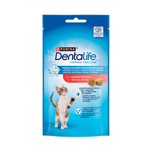 DENTALIFE Snack dental para gatos sabor salmón PURINA DENTALIFE45 g.