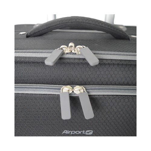 Maleta mediana tipo trolley  4 ruedas air soft  67cm negro. AIRPORT