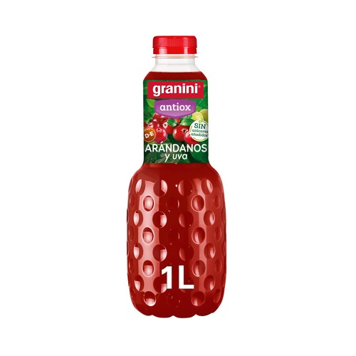 GRANINI Bebida de arándanos y uva botella de 1 l.