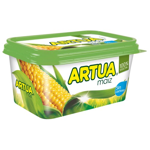 Tarrina de margarina de maíz 100% vegetal, elaborada sin lactosa ARTUA 500 g.