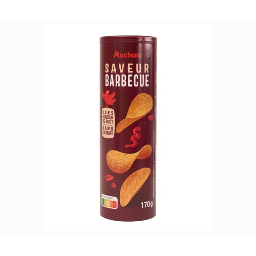 PRODUCTO ALCAMPO Patatas teja sabor barbacoa 170 g.