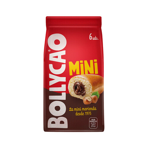 BOLLYCAO Pastelitos rellenos de cacao BOLLYCAO MINI 6 uds. 90 g.