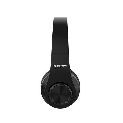 Auriculares tipo diadema EUROTEC CD HP1.24, Bluetooth, color negro, autonomía hasta 4 horas, plegables.