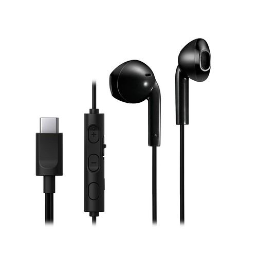 Auriculares de botón JVC color negro, USB-C.
