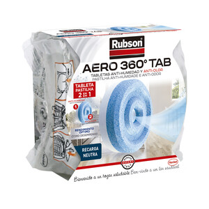 Recambio universal en tableta para deshumidificador, RUBSON Aero 360°, 450grs.