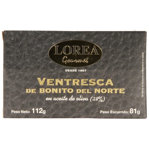 LOREA Ventresca de bonito del norte en aceite de oliva lata de 81 g.