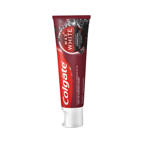 COLGATE Pasta de dientes con acción blanqueante COLGATE Max white carbon 75 ml.