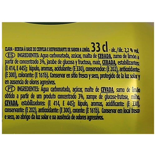 HOLBRAND Cerveza radler con zumo de limón HOLBRAND lata 33 cl.