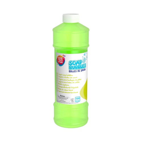 Bote de líquido para burbujas de jabón, 1 litro  ONE TWO FUN.