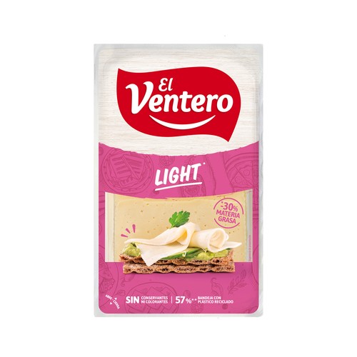 EL VENTERO Queso tierno light en lonchas 180 g. 