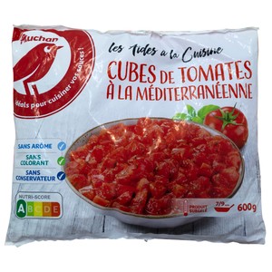 Imagen de AUCHAN Tomate cortado en dados con salsa de tomate condimentada 600 g. Producto Alcampo