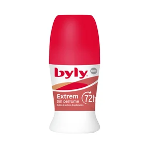 BYLY Extrem Desodorante roll-on para mujer sin perfume, antitranspirante hasta 72 horas 50 ml.