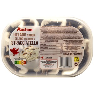 Imagen de AUCHAN Tarrina de helado de stracciatella 900 ml. Producto Alcampo