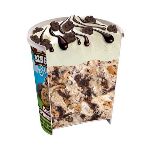 BEN & JERRY"S Tarrina de helado de nata con galletas y trocitos de chocolate sundae 427 ml.