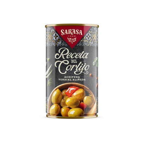 SARASA Aceitunas verdes La Receta del Cortijo SARASA 185 g.