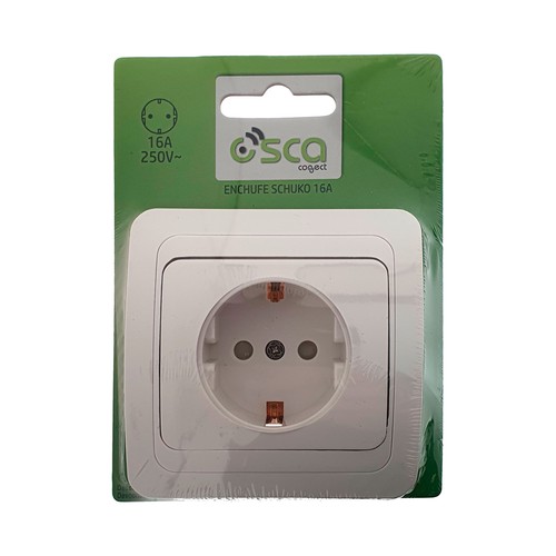 Base enchufe blanco TT, serie Venus. OSCA CONNECT