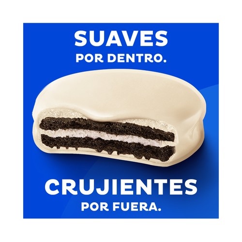OREO Galletas rellenas de crema de vainilla y cubiertas de chocolate blanco 6 uds. 41 g.