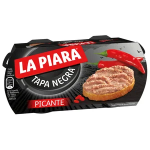 LA PIARA Paté de hígado de cerdo picante Tapa Negra 2 ud x 73 g.