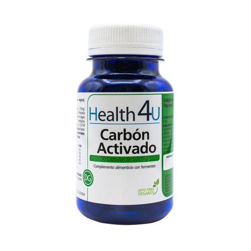 Complemento alimenticio a base de carbón activado y con probióticos HEALTH 4 U 90 capsulas.