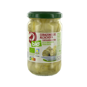 ALCAMPO ECOLÓGICO Corazones de alcachofa ecológicas 6/10 uds. ALCAMPO ECOLÓGICO 175 g.