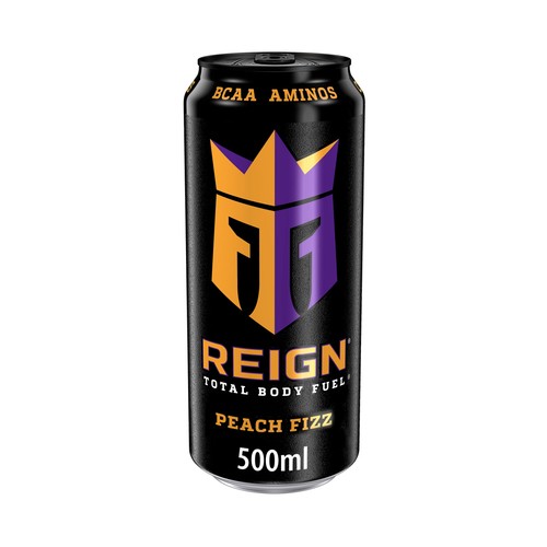 REIGN Bebida deportiva peach fizz lata de 500 ml.