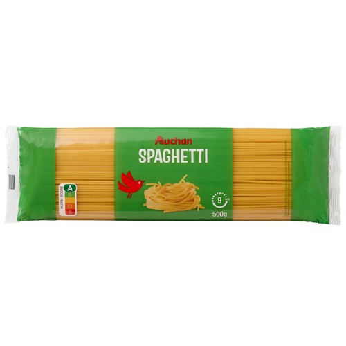 Pasta espagueti PRODUCTO ALCAMPO paquete de 500 g.