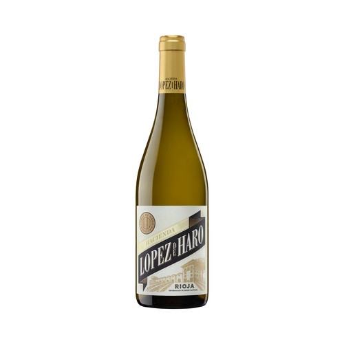 Vino blanco con denominación de origen calificada Rioja LOPEZ DE HARO botella de 75 cl.