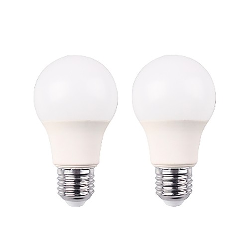 Pack de 2 LED estándar E27, 60W luz cálida, ALCAMPO.