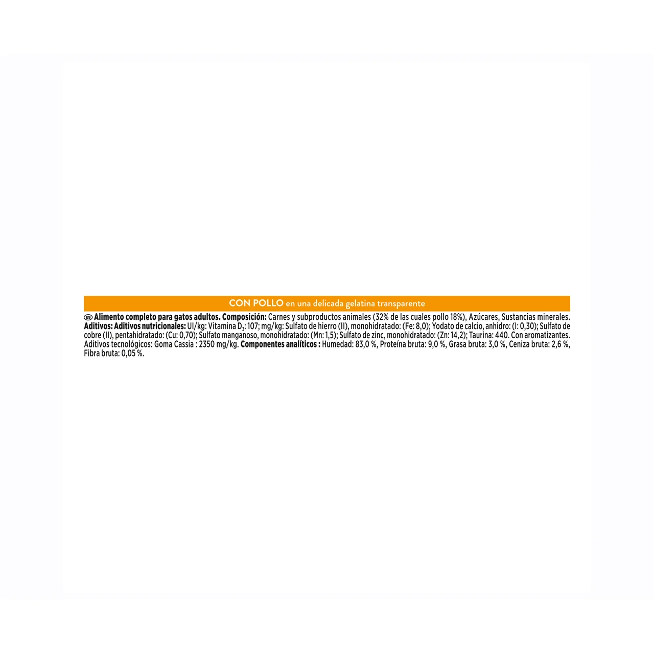 Alimentación de gato gourmet finos cortes pollo 4 x 57 gr.
