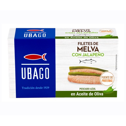 UBAGO Filete melva oliva con jalapeños 85 gr.