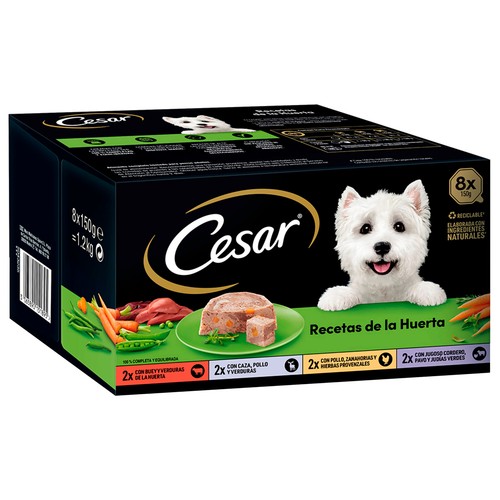 CESAR Pienso húmedo para perro selección campesina 8 x 150 g.