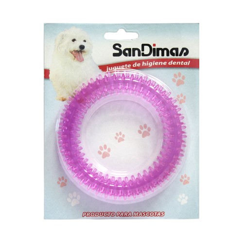 SANDIMAS Juguete para perro en forma de aro  traslúcido 12 cm