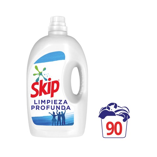 SKIP Active clean Detergente líquido con resultados impecables incluso en agua fría 45 ds.